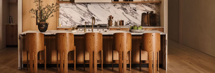 11 необычных идей с натуральным камнем для кухни